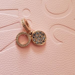 Pandora Rose Baby Blue Signature Charm SOLD